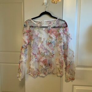 Floral Sheer Longsleeve